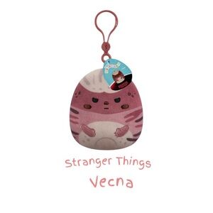 Squishmallows Stranger Things Vecna Pink and Brown Plush Keychain